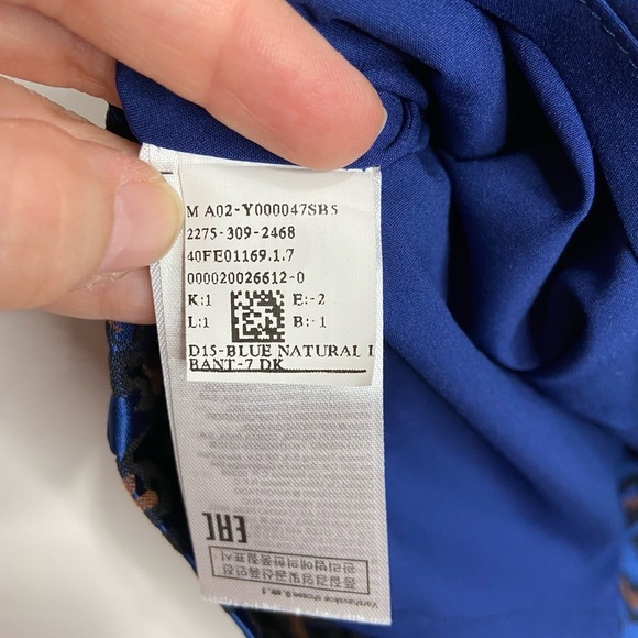 Banana Republic Cobalt Blue Leopard Print Button Front Skirt - Picture 7 of 11